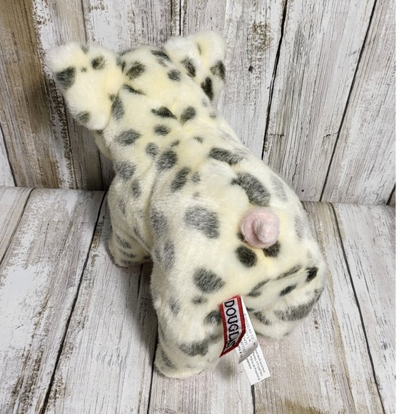 Douglas Cuddle Toys Plush Pig Spotted Black Gray Cream Stuffed Animal Toy - Picture 6 of 9
